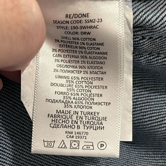 Re/Done 90s High Rise Ankle Crop Comfort Low Stretch Denim Jeans Women’s 27 - Picture 11 of 14